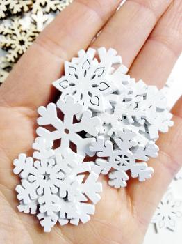 Schneeflocken Streudeko-Mix Holz